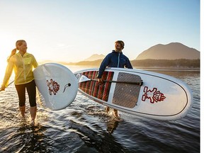 Ocean activities are a huge draw in the Tofino area, with standup paddleboarding one of the many things to try.