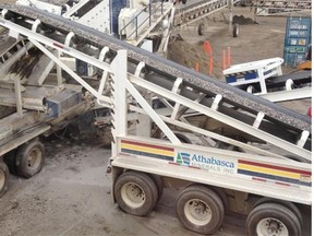 An Athabasca Minerals, Inc. aggregate crushing operation.