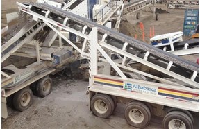 An Athabasca Minerals, Inc. aggregate crushing operation.