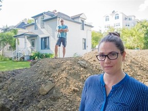 Bridget Stirling and Jeff Cruickshank live next to a lot in Garneau where a builder is constructing an infill house. They’re frustrated at the city’s lack of oversight.