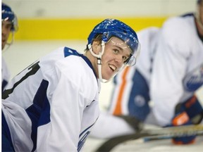 Connor McDavid was the centre of attention again during the Edmonton Oilers’ on-ice training session Wednesday at Rexall Place. The NHL team is holding an orientation camp for 31 prospects.