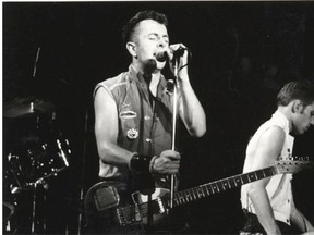 English punk band The Clash, with lead singer Joe Strummer, left, performed at the Kinsmen Fieldhouse in 1982