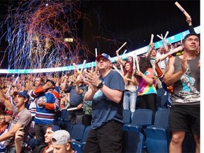 Hockey fans go wild as the Edmonton Oilers officially pick Connor McDavid at the Draft Party at Rexall Place in Edmonton on June 26, 2015.