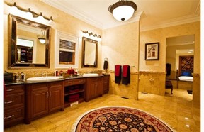 The home features an oversized marble and granite ensuite.