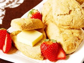 Maple Scones topped with Spicy Maple Butter are a great start to Canada Day dining.