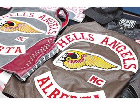 Alberta Hells Angels patches.