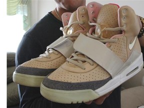 Nike’s Air Yeezy series of sneakers were made in collaboration with Kanye West. These are the tan ones.