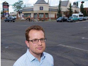 Travis Pawlyk, a senior planner responsible for the new 104th Avenue corridor redevelopment plan heading to council. He poses for a photo at 104 Ave. and 116 St. in Edmonton on June 25, 2015.