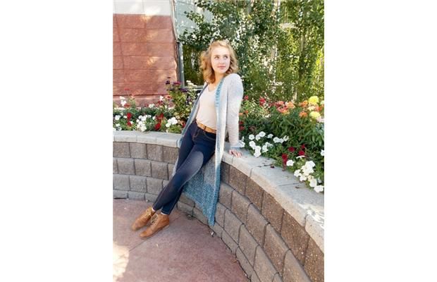 Anikka Hanson, Bellerose High School, wears a long cardigan from Anthropologie, T-shirt and jeans from Simons,  Miz Mooz boots and necklace from Tiffany’s.