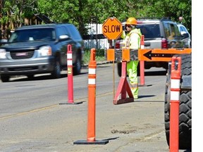 The 2015 Road Construction Safety Campaign season kicked off Thursday. The goal is to reduce collisions and improve driver attitudes in construction zones in Edmonton, May 28, 2015.