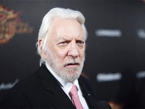 Actor Donald Sutherland is railing against government of Stephen Harper over a federal law that takes away the right to vote from citizens living abroad for more than five years.