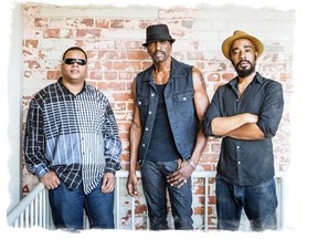 Los Angeles bluesman Dennis Jones (centre) and his band bring their rocking blues sound to Blues On Whyte July 20-26.