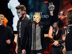 The band Slipknot accepts the Best Live Band award at the 2013 Revolver Golden Gods Award Show at Club Nokia on Thursday, May 2, 2013 in Los Angeles. Slipknot will play Rexall Place Oct. 18.
