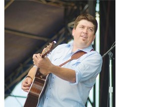 Blake Reid performs Sunday afternoon on the main stage at Big Valley Jamboree country music festival in Camrose on August 2, 2015.