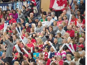 Canada vs. Brazil semi-finals in the FIBA Americas Women’s Basketball tournament in Edmonton. August 15, 2015.