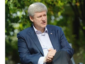 Conservative Leader Stephen Harper is seen during a campaign stop in Markham, Ont., on Tuesday, August 11, 2015. He'll attend a rally in Edmonton Wednesday, August 12, 2015.