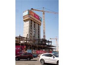 Construction is booming in downtown Edmonton at the same time demand has been hit by falling oil prices.