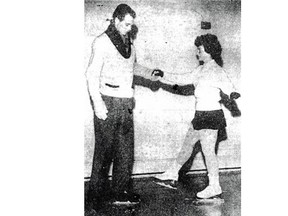 Country clubs that once only the rich could afford, became accessible to more people in the 1960s as family clubs. Harry Nevard, the summer skating school instructor at the Royal Glenora Club, is pictured with one of his pupils, Jeanne Welsh.