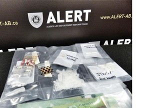 Drugs seized during an ALERT investigation in St. Albert on Aug. 5.