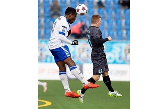 FC Edmonton’s Eddie Edward says it’s better to play a game to recover from Sunday’s loss against the Ottawa Fury than train all week. Edward, pictured here in a May game against Minnesota United FC, gets his chance Wednesday when the Eddies face the Indy Eleven.