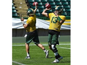Edmonton Eskimos quarterback Mike Reilly returned to practice in a limited capacity on Sunday for the first time since blowing out his left knee in a Canadian Football League season-opener.