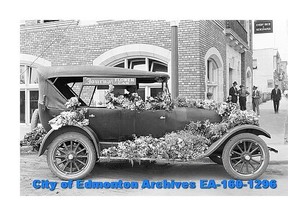 The Edmonton Journal flower car picked up flowers people grew in their gardens and delivered them to shut-ins and people in hospital once a week.