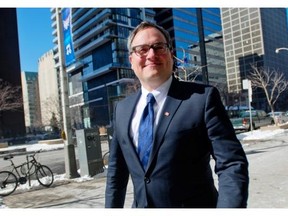 Ezra Levant is photographed in front of the court in Toronto, March 3, 2014.