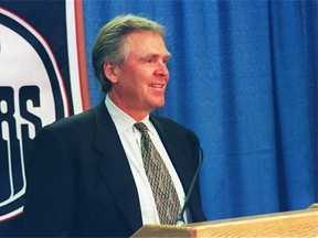Glen Sather in a 1996 file photo.
