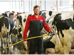 Graham Jespersen on his dairy and grain farm located in Parkland County, west of Edmonton