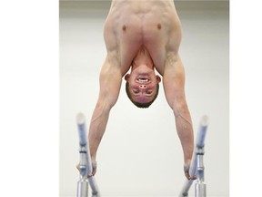 Injured gymnast Jackson Payne resumed training only 10 days after having surgery to repair his Achilles tendon in June.