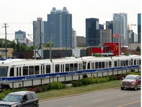 The Metro LRT line undergoes testing in Edmonton on Aug. 14, 2015.