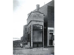 The Mite Block, touted as the world’s smallest two-storey building stood on Jasper Avenue at 97th Street.