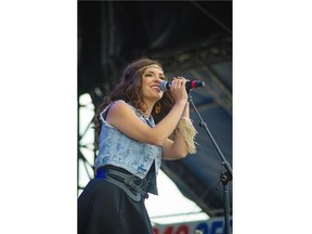 Zoe Neuman of The Lovelocks performs during day three of Big Valley Jamboree country music festival, in Camrose on August 1, 2015.