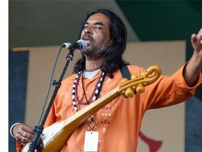 Nitu Gopal Das performs at the Edmonton Folk Music Festival in Edmonton. August 8, 2015.