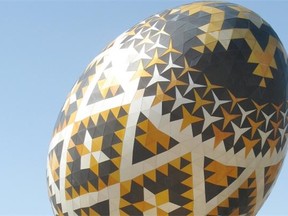 The pysanka, the biggest Ukrainian Easter egg in the world, was dedicated in the Town of Vegreville in 1975.