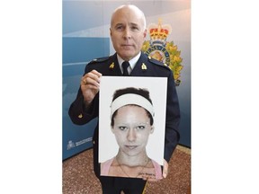 RCMP Insp. Gibson Glavin talks to the media about the homicide in Calmar at K Division headquarters in Edmonton on Aug. 5, 2105. Police are investigating after 22-year-old Mackenzie Leah Harris was found dead on the southwest edge of the town of Calmar Monday evening.