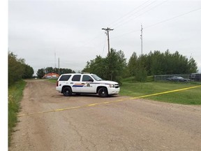 RCMP were investigating after a woman’s body was found on the southwest edge of the Town of Calmar Monday evening.