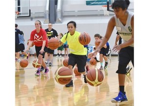 A skills clinic event was held for more than 100 girls in grades 6 to 12 by Basketball Canada coaches at the Saville Sports Centre in Edmonton, August 8, 2015. Canadian Olympian Kaillie Humphries was also on hand to talk to the girls.