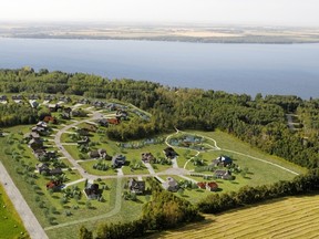 The Slopes of Sylvan Lake is a 49-acre development on the northeast edge of Sylvan Lake, 25 kilometres west of Red Deer.