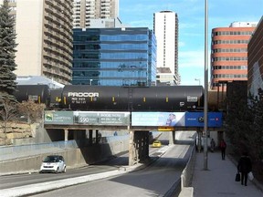 The 8th Street SW underpass in Calgary was photographed on February 27, 2104.