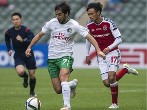 The New York Cosmos will bring a roster to Edmonton that includes star Raul (7) to Clarke Field on Sunday for a contest against FC Edmonton. The Cosmos are just one point ahead of FC Edmonton in the NASL fall standings.