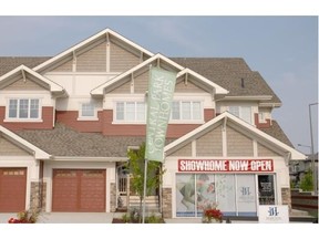 Central Park Townhomes by Marcson Homes in Cameron Heights feature rear decks that back out to landscaped yards.