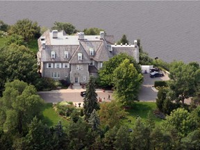 An aerial view of the Prime Minister's residence, 24 Sussex Drive, is shown in this August 14, 2007 file photo.