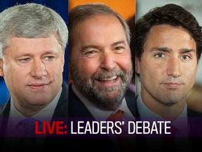 Stephen Harper, Thomas Mulcair, Justin Trudeau