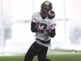Shamawd Chambers practises on Sept. 15, 2015, during the first day of their preparation for Saturday's game against the Hamilton Tiger-Cats.
