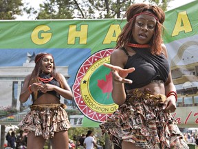 Dancers with the Ghana pavilion perform during Heritage days at Hawrelak Park August 2, 2014.