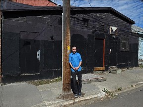Darren Radbourne in front of the Artery in Edmonton on Sept. 12, 2015. Two arts buildings must be demolished to make room for the new Valley LRT line.