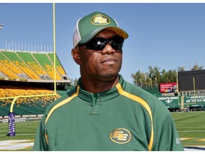 EDMONTON, ALBERTA: SEPTEMBER 2, 2015 - Edmonton Eskimos General Manager Ed Hervey at Commonwealth Stadium on September 2, 2015 where he announced that Eskimos quarterback Matt Nichols had been traded to the Winnipeg Blue Bombers for a conditional 7th round pick in the 2017 CFL draft. (PHOTO BY LARRY WONG/EDMONTON JOURNAL)