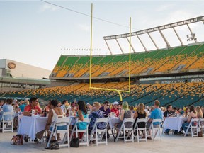 Three of Edmonton's top chefs served a 'Feast on the Field' at Commonwealth Stadium on Wednesday, in Edmonton on August 12, 2015.