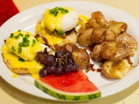 The Eggs Beneduckt is a specialty at the Blue Plate Diner.